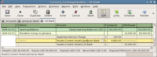 Currency transfer