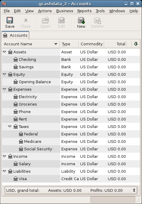 The Basic Chart of Accounts