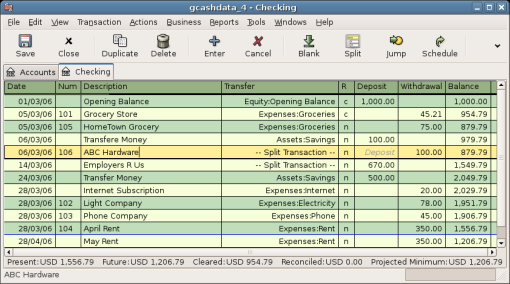 The Checking Account Register