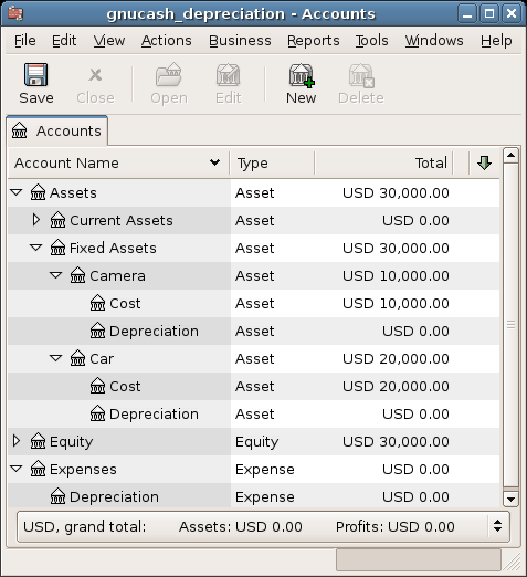 Asset Depreciation Example1