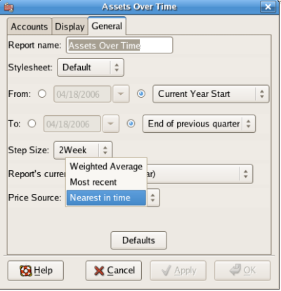 Determining Stock Price Source in Reports