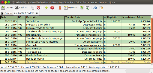 O diário da conta à ordem